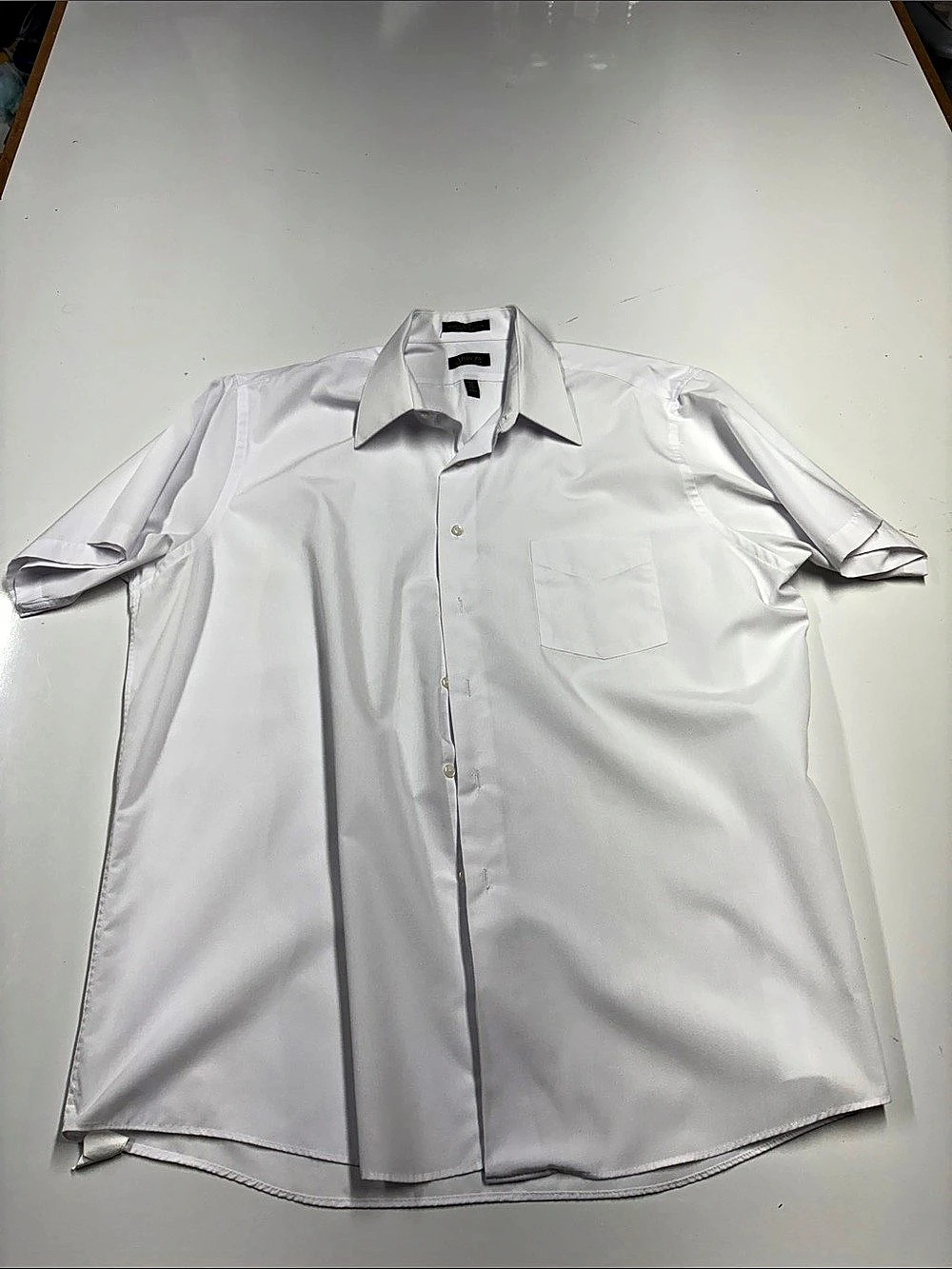 Arrow Wrinkle Free Half Sleeve Poplin Dress Shirt Men's White Size XL